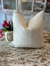 Creamy Waffle Linen Pillow Cover