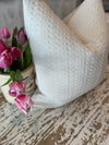 Creamy Waffle Linen Pillow Cover