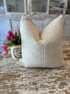 Creamy Waffle Linen Pillow Cover
