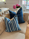 Vintage Indigo Stripe Pillow Cover