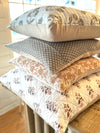 Diamond Textured Taupe & White Pillow Cover