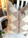 Ivory Rust White Dot Mud Cloth Pillow Cover