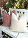 Rust Tweed Linen Pillow Cover