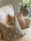 Chambray Paisley Handblocked Linen Pillow Cover