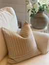 Neutral Textured Creamy Beige Pillow Cover