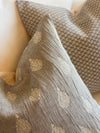 Chambray Paisley Handblocked Linen Pillow Cover
