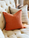 Vintage Wash Rust Linen Pillow Cover
