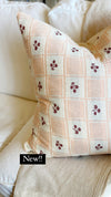 Quilt Linen Pillow Cover