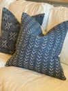 Midnight Grey Little Arrow Mud Cloth Pillow Cover
