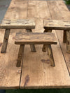 Tiny Antique Milking Elm Stool