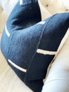 Black with White Dash Mud Cloth Pillow Cover