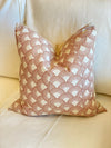 Faye Golden Brown Linen Pillow Cover