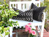 Black Polkadot Mud Cloth Pillow Cover