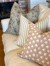 Rosie Linen Hand-blocked Linen Floral Pillow Cover