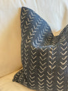 Midnight Grey Little Arrow Mud Cloth Pillow Cover