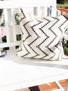 Dotty Black & White ZigZag Mud Cloth Pillow Cover