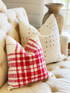 Black Dot on White Mud Cloth Pillow Cover