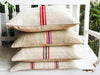 Bold Red Grain Sack Pillow Cover