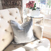 Grey with White Dash Authentic Mud Cloth Pillow Cover