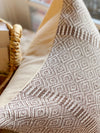 Taupe Diamond Textured Pillow Cover