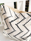 Dotty Black & White ZigZag Mud Cloth Pillow Cover