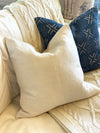 Midnight Grey Dot and X Mud Cloth Pillow Cover