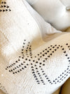 Black & White Heart Authentic Mud Cloth Cover