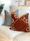 Rust Boho Flower Pillow Cover