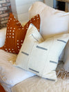 Miles Rust White Dot Mud Cloth Pillow Cover