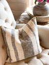 Vintage Bold Grey Stripe Designer Pillow Cover
