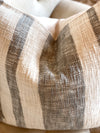 Vintage Bold Grey Stripe Designer Pillow Cover