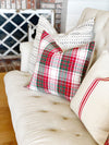 Holiday Plaid Linen Pillow Cover