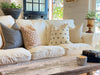 Peggy Black Woven Line Linen Pillow Cover