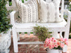 Creamy White and Grey Diamond Twist Mud Cloth Pillow Cover
