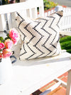 Dotty Black & White ZigZag Mud Cloth Pillow Cover
