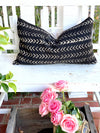 Small White Arrow Black Authentic Mud Cloth Pillow Cover