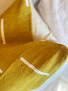 Maddie Mustard White Dash Mud Cloth Pillow Cover