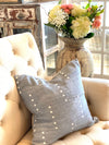 Dot White & Perfect Gray authentic Mud Cloth Pillow Cover