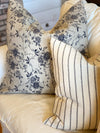 Rosie Linen Hand-blocked Linen Floral Pillow Cover