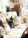 Dotty Black & White ZigZag Mud Cloth Pillow Cover