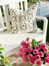 Moon Black & White Tribal Authentic Mud Cloth Pillow Cover