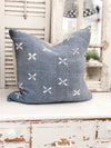Perfect Gray with White X authentic Mud Cloth Pillow Cover
