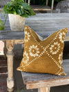 Mustard Boho Flower Pillow Cover