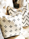 Dotty Black & White ZigZag Mud Cloth Pillow Cover