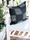 Black & White Square X Pillow Cover