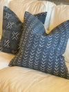 Midnight Grey Little Arrow Mud Cloth Pillow Cover