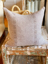 Taupe Diamond Textured Pillow Cover