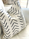 Big Black Arrow Mud Cloth Pillow Cover