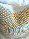 Molly Mustard & White Linen Pillow Cover