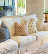 Peggy Black Woven Line Linen Pillow Cover